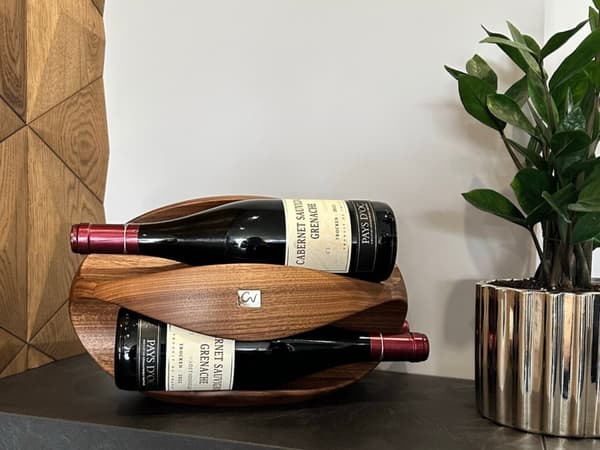 Luksus vinflaskestativ Håndlavede møbler og dekorationsgave til hendes gave til ham  AMERICAN WALNUT