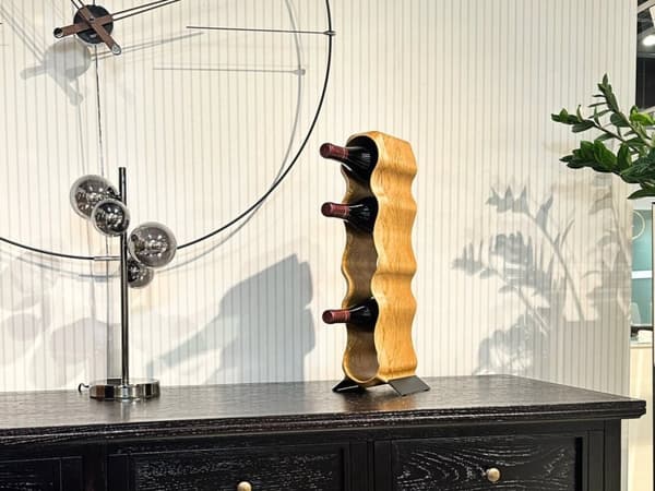 Vinreolgave i træ til hendes fødselsdagsgave til ham AMERICAN WALNUT / BLACK