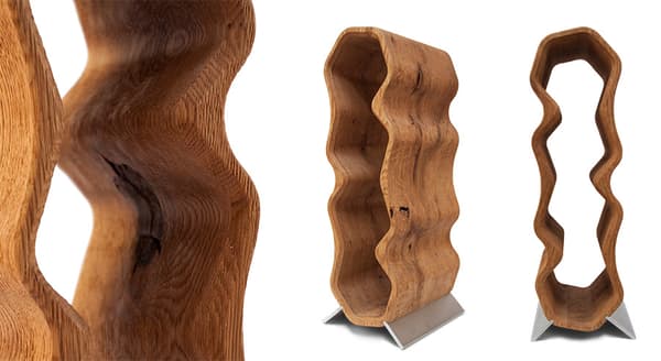 Vinreolgave i træ til hendes fødselsdagsgave til ham AMERICAN WALNUT / BLACK