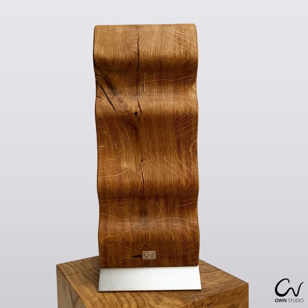 Vinställ i trä Present till henne Födelsedagspresent till honom AMERICAN WALNUT/ GOLD