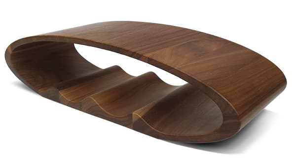 Vinreol ELLIPSE bryllupsgave til hendes håndlavede gave Træ kunst Home Decor AMERICAN WALNUT