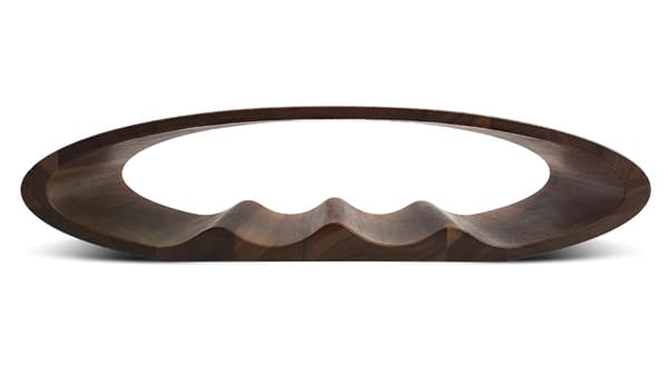 Vinreol ELLIPSE bryllupsgave til hendes håndlavede gave Træ kunst Home Decor AMERICAN WALNUT