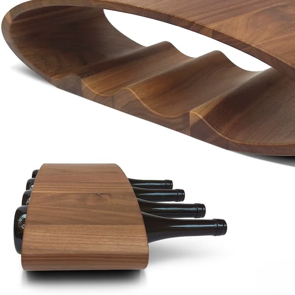 Vinreol ELLIPSE bryllupsgave til hendes håndlavede gave Træ kunst Home Decor AMERICAN WALNUT