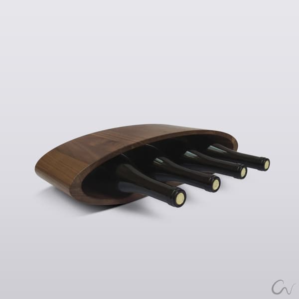 Vinreol ELLIPSE bryllupsgave til hendes håndlavede gave Træ kunst Home Decor AMERICAN WALNUT