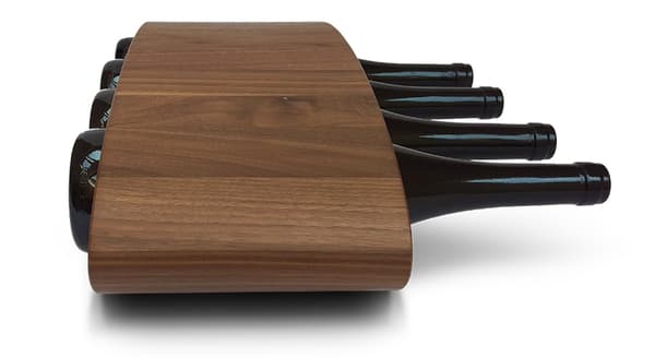 Vinreol ELLIPSE bryllupsgave til hendes håndlavede gave Træ kunst Home Decor AMERICAN WALNUT