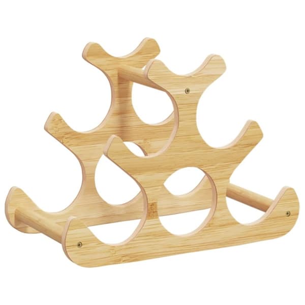 vidaXL vinreol til 6 flasker 35x18x25,5 cm bambus