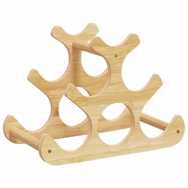 vidaXL vinreol til 6 flasker 35x18x25,5 cm bambus