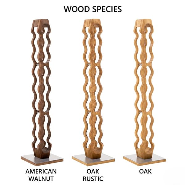 Luksus OMO vinflaskeholder håndlavede møbler og dekoration gave til hendes gave til ham til 9 flasker  OAK RUSTIC  / SILVER