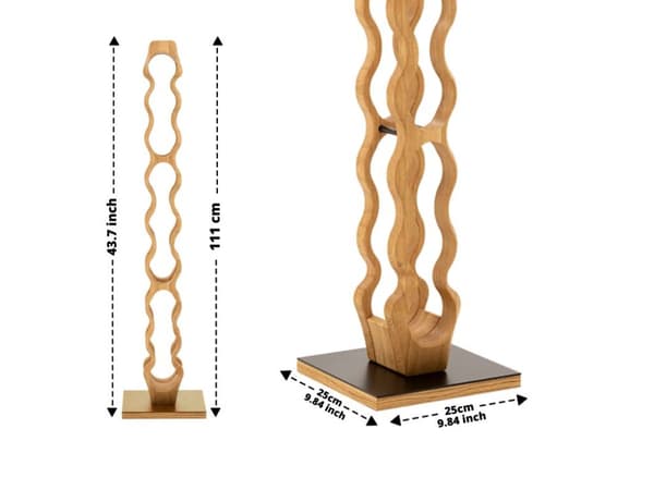 Luksus OMO vinflaskeholder håndlavede møbler og dekoration gave til hendes gave til ham til 9 flasker OAK RUSTIC  / BLACK