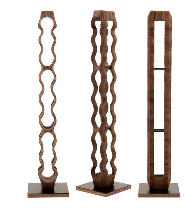 Luksus OMO vinflaskeholder håndlavede møbler og dekoration gave til hendes gave til ham til 9 flasker AMERICAN WALNUT  / SILVER