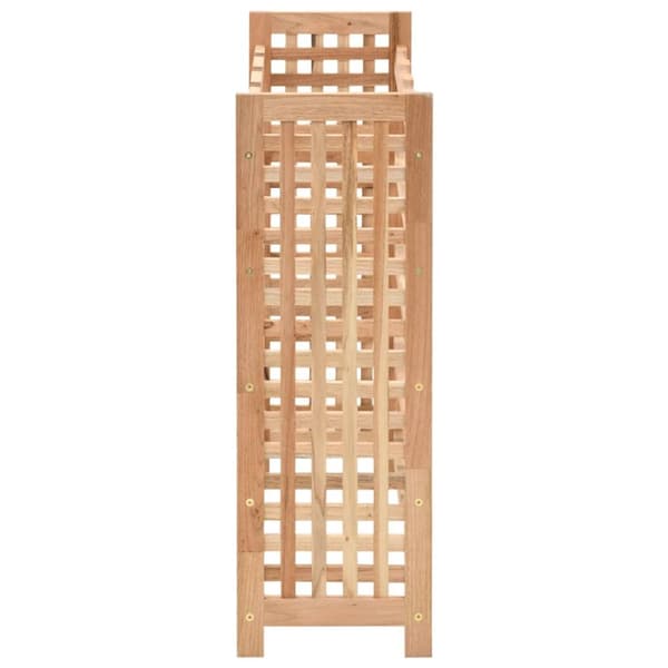 vinreol til 25 flasker 63x25x73 cm massivt valnøddetræ