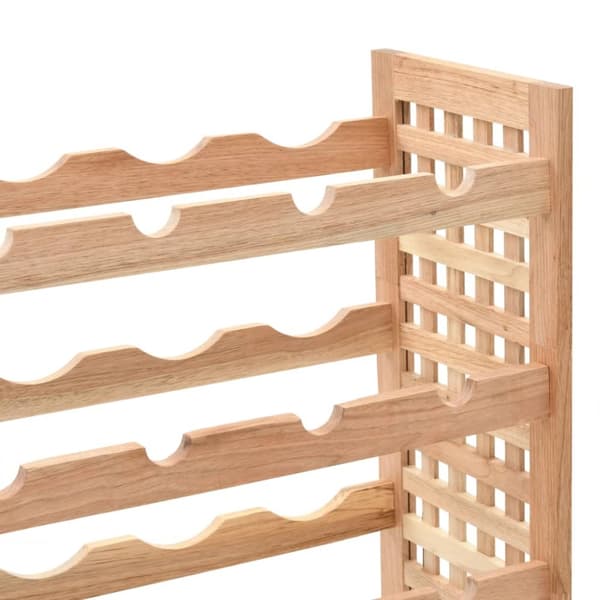 vinreol til 25 flasker 63x25x73 cm massivt valnøddetræ