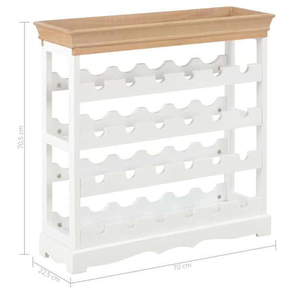 vinskab 70 x 22,5 x 70,5 cm MDF hvid