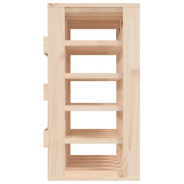 vinreol 58,5x33x60,5 cm massivt fyrretræ