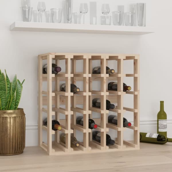 vinreol 58,5x33x60,5 cm massivt fyrretræ