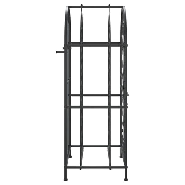 vinreol til 33 flasker 45x36x100 cm smedejern sort