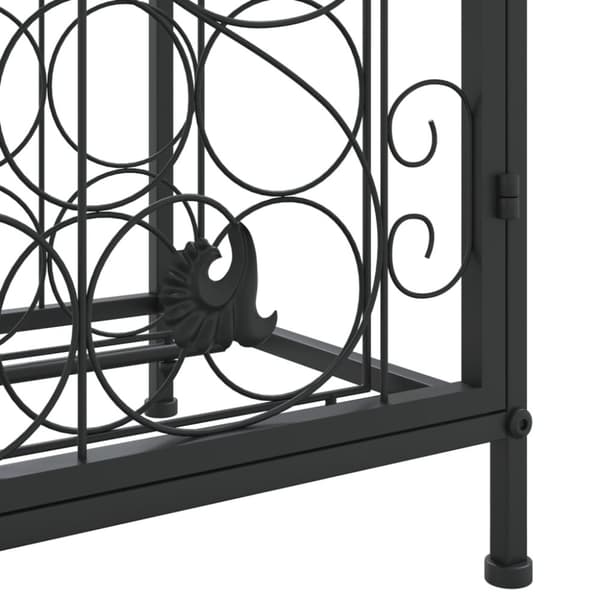 vinreol til 33 flasker 45x36x100 cm smedejern sort