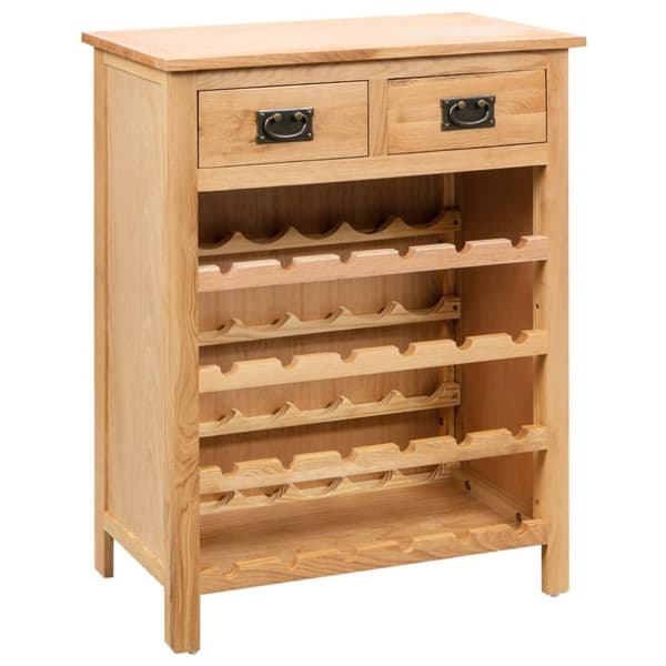 vinskab 72x32x90 cm massivt egetræ