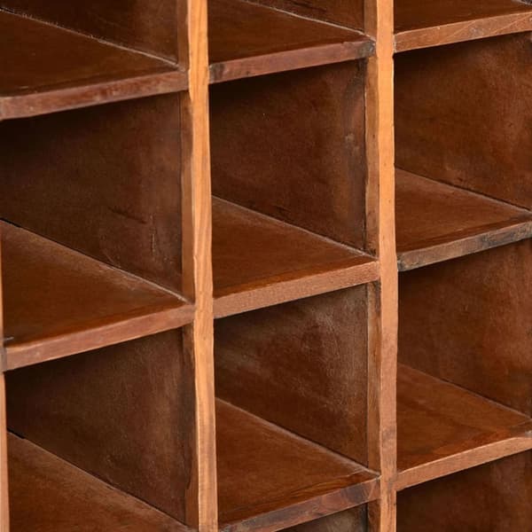 vinreol til 16 flasker massivt genbrugstræ
