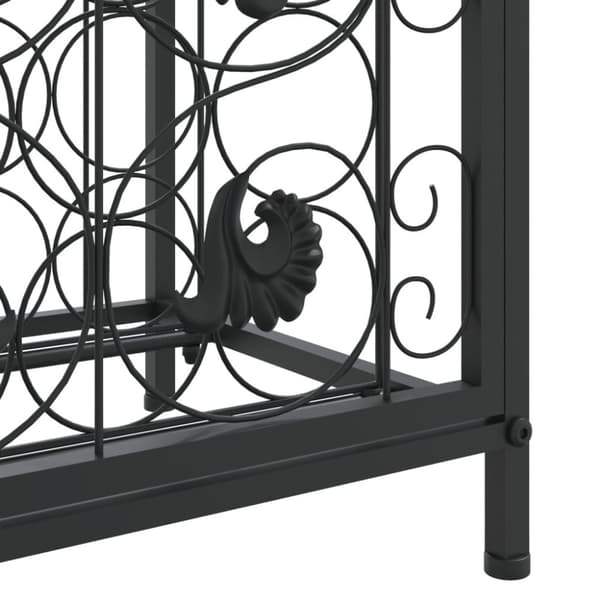 vinreol til 73 flasker 45x36x200 cm smedejern sort