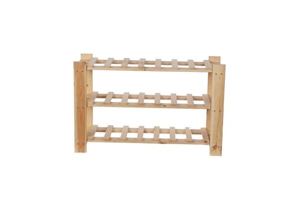 Trä vinhylla B22R 50x80x28 3 hyllor Natur
