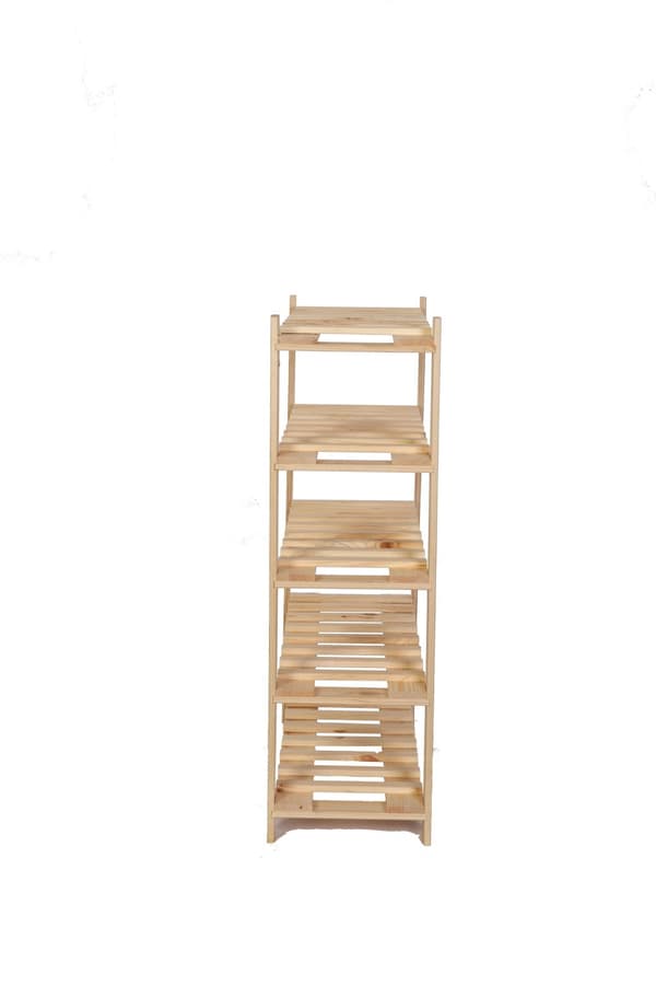 Træflaskehylde B22R 90x80x28 5 hylder Naturlig