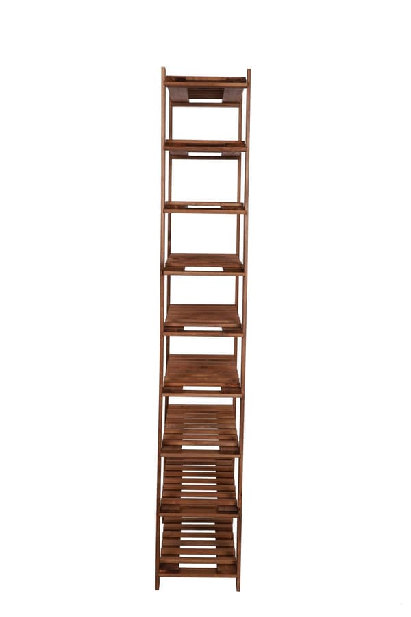 Trä vinhylla B22R 170x80x28 9 hyllor Brun