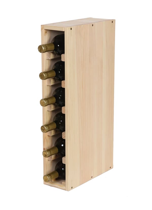 Modulaarinen Viinipylväs RW61 (6 Pullolle) - Luonnonpuu
