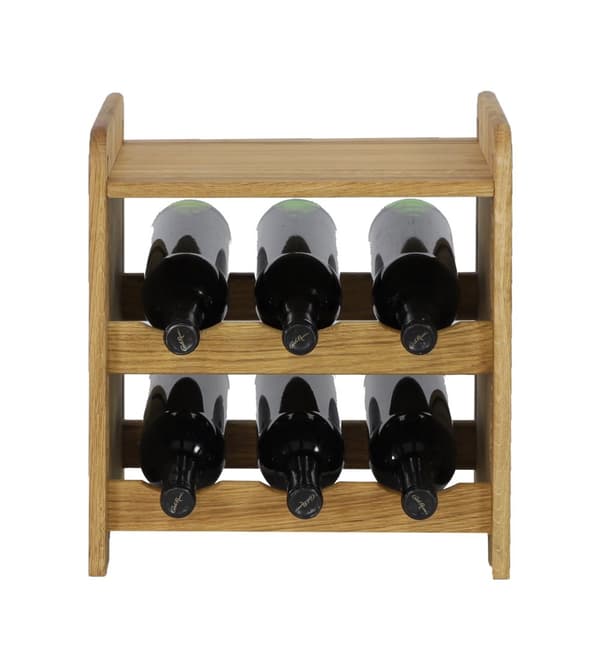 Eg Hylde til Vin med Hylder RW-22/6 flasker/ Olieret