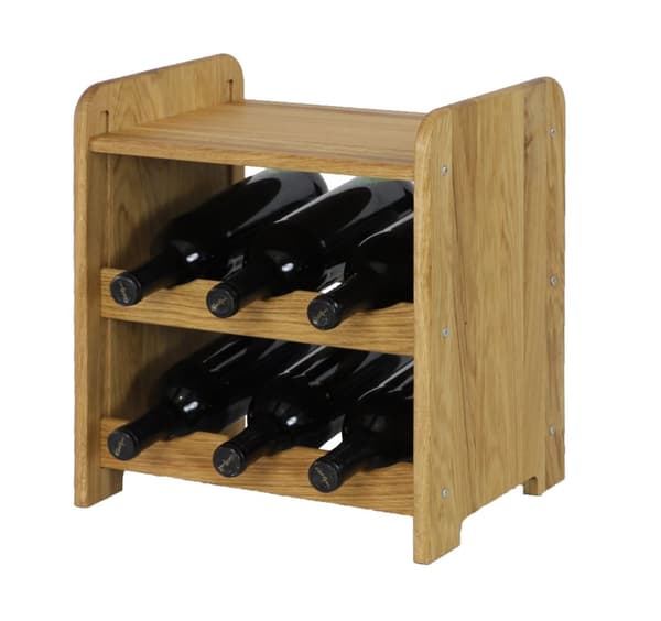 Eg Hylde til Vin med Hylder RW-22/6 flasker/ Olieret