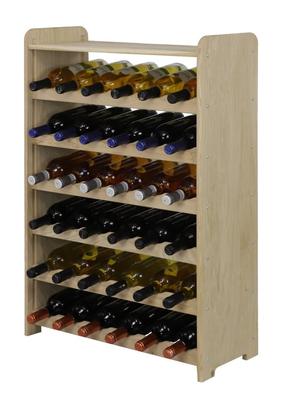 Eg Hylde til Vin med Hylder til 22/36 flasker/ Natur