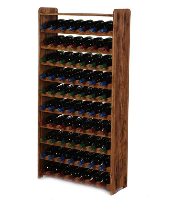 Eg Hylde til Vin med Hylder til 22/70 flasker/ Olieret Eg