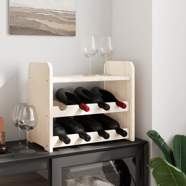 vidaXL Vinstativ med toppbrett 43x25x37 cm heltre furu