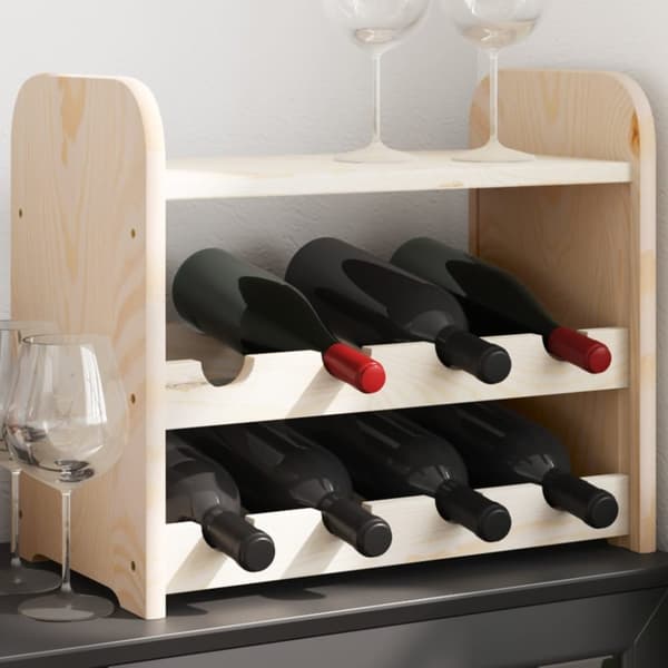 vidaXL Vinstativ med toppbrett 43x25x37 cm heltre furu