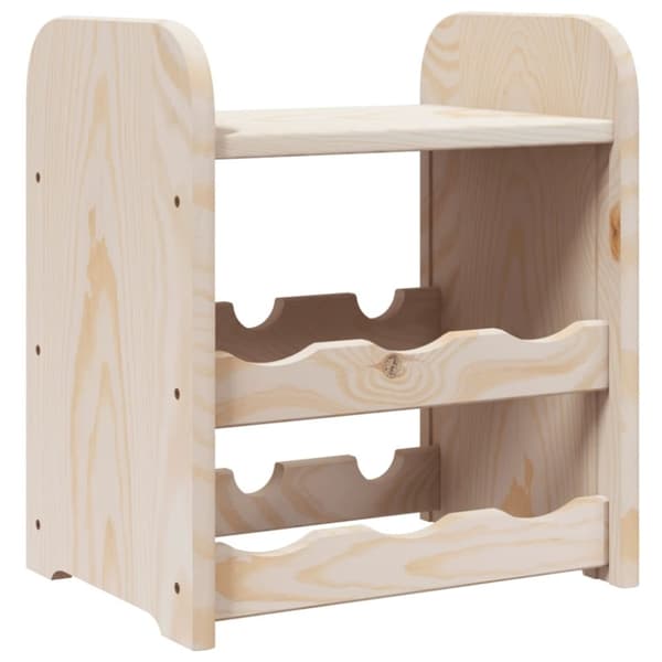 vidaXL vinreol med topplade 33x25x37 cm massivt fyrretræ