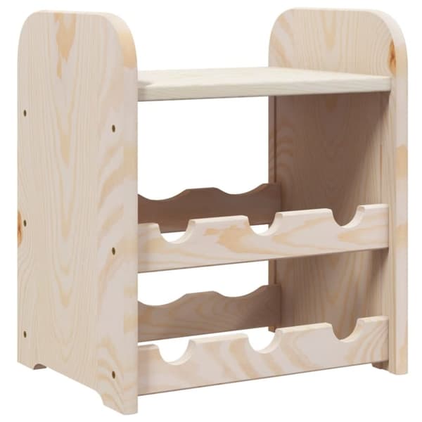 vidaXL vinreol med topplade 33x25x37 cm massivt fyrretræ