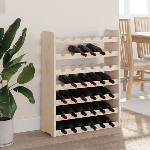 vidaXL vinreol 67,5x25x87 cm massivt fyrretræ