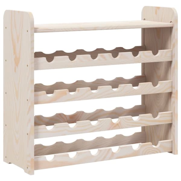 vidaXL vinreol med topplade 67,5x25x60 cm massivt fyrretræ