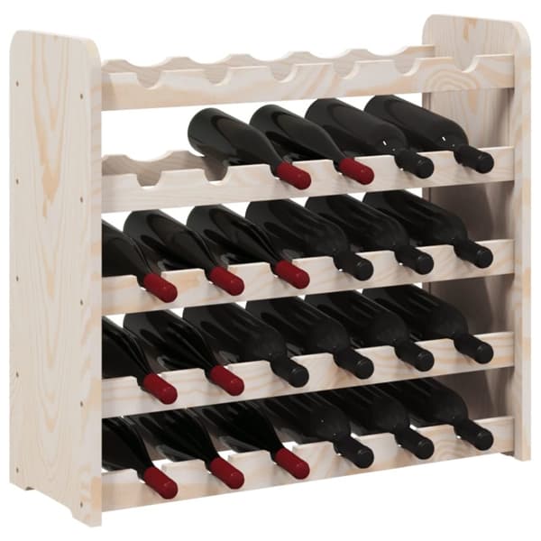 vidaXL vinreol 67,5x25x60 cm massivt fyrretræ