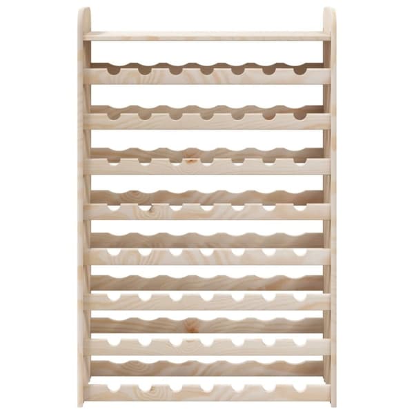vidaXL vinreol med topplade 72,5x25x111,5 cm massivt fyrretræ