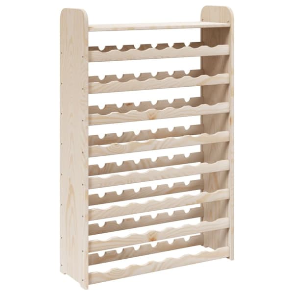 vidaXL vinreol med topplade 72,5x25x111,5 cm massivt fyrretræ