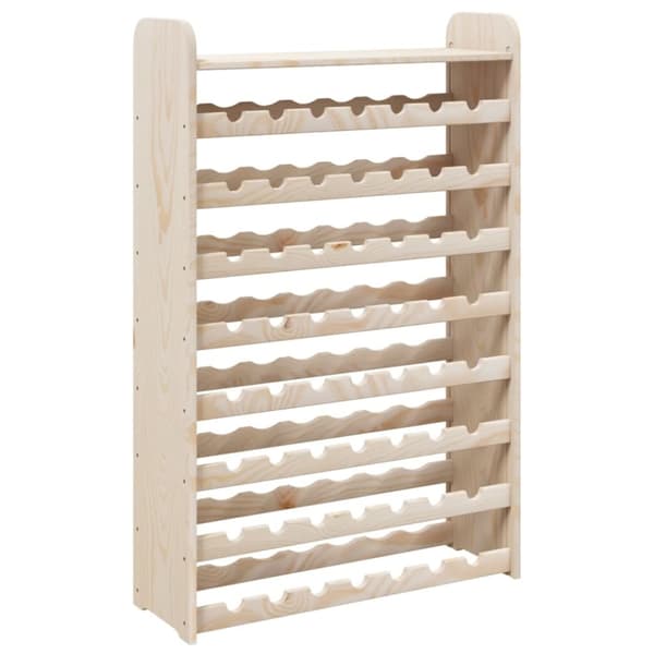 vidaXL vinreol med topplade 72,5x25x111,5 cm massivt fyrretræ