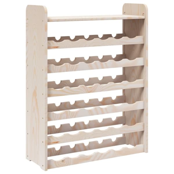 vidaXL vinreol med topplade 67,5x25x87 cm massivt fyrretræ