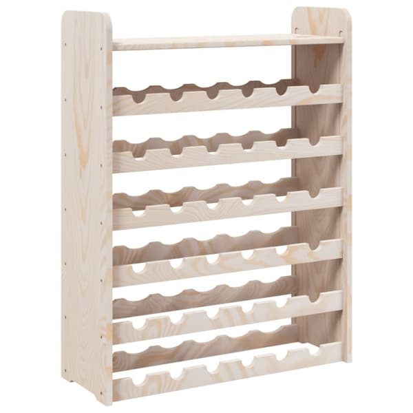 vidaXL vinreol med topplade 67,5x25x87 cm massivt fyrretræ