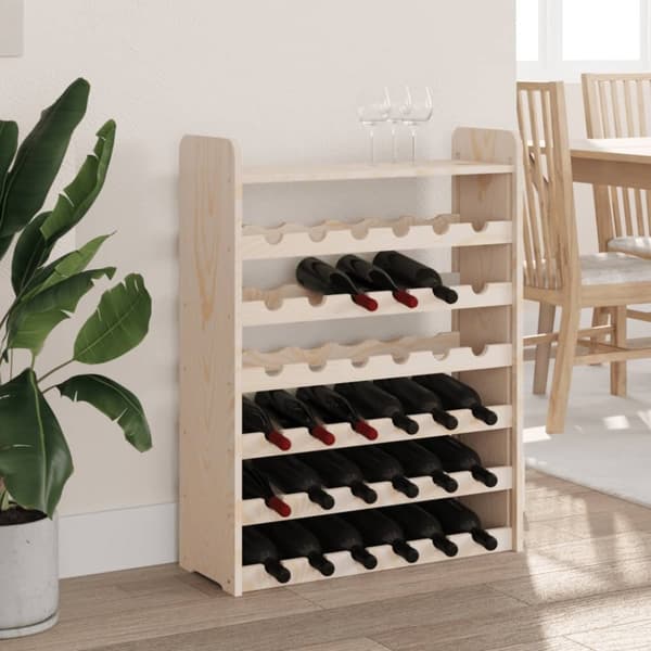 vidaXL vinreol med topplade 67,5x25x87 cm massivt fyrretræ
