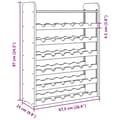 Miniatyrbilde 7 av 10: vidaXL Vinstativ med toppbrett 67,5x25x87 cm heltre furu