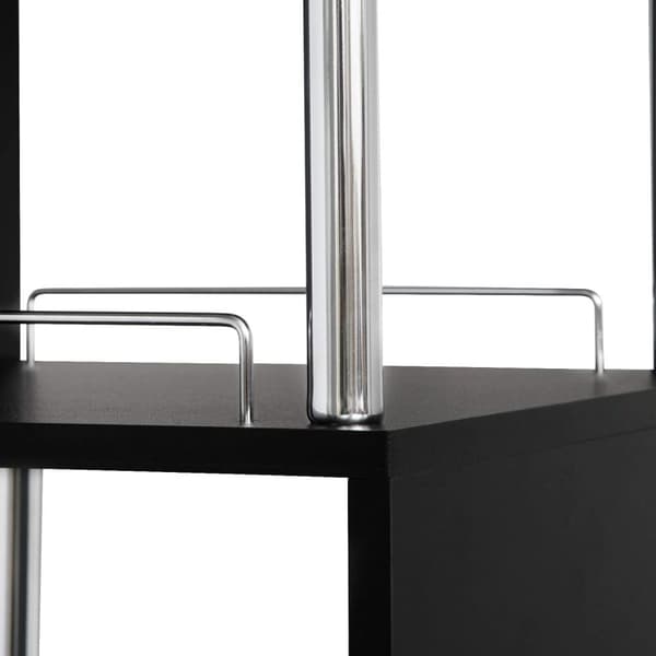 Rootz Modern S-muotoinen baaripöytä - Säilytysbaaripöytä - Viinitelinepöytä - Tilaa säästävä - Kestävä - Helppo huoltaa - 113cm x 105cm x 40cm