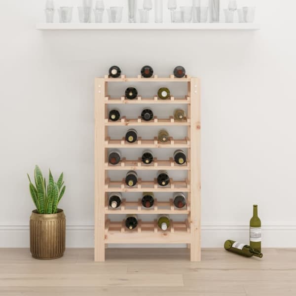 vidaXL vinreol 61,5x30x107,5 cm massivt fyrretræ -  Vinreoler