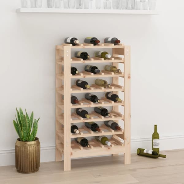 vidaXL vinreol 61,5x30x107,5 cm massivt fyrretræ -  Vinreoler