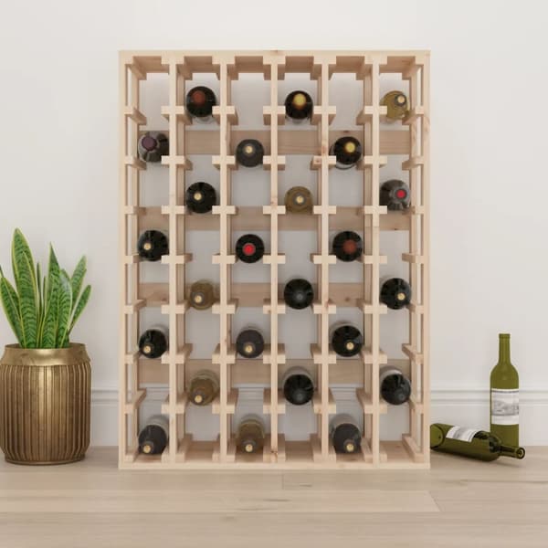 vidaXL vinreol 70x33x94 cm massivt fyrretræ -  Vinreoler